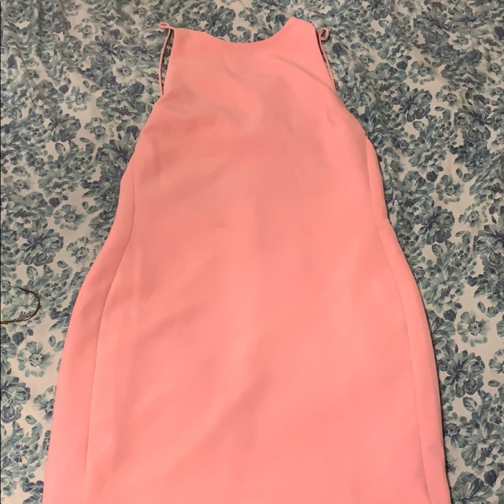 Pink open back dress